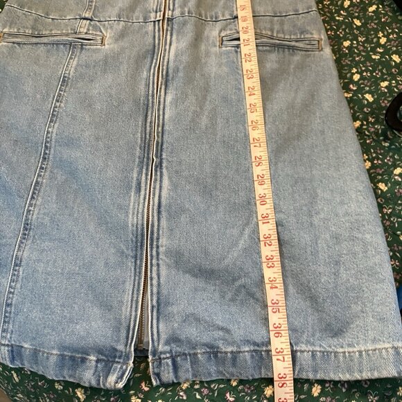 Levi's Rio Denim Dress Womens XL Blue Denim Full Zip Western Coastal Cowgirl - Picture 12 of 12